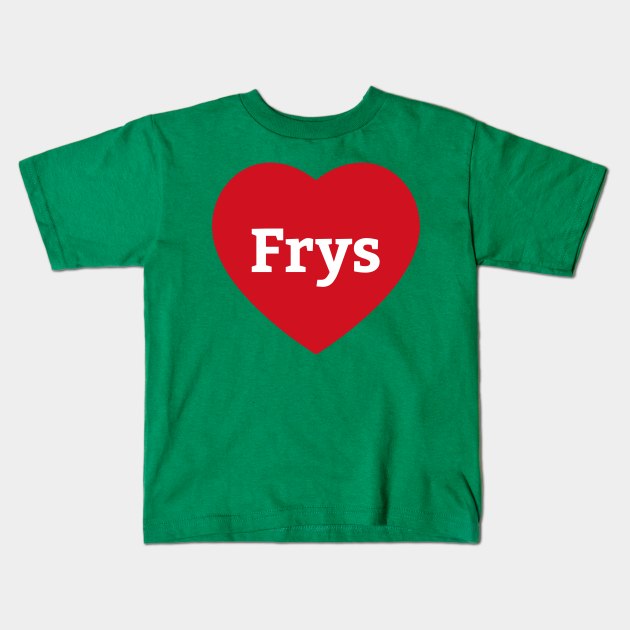 Frys Heart Kids T-Shirt by mail@ilovefrys.com